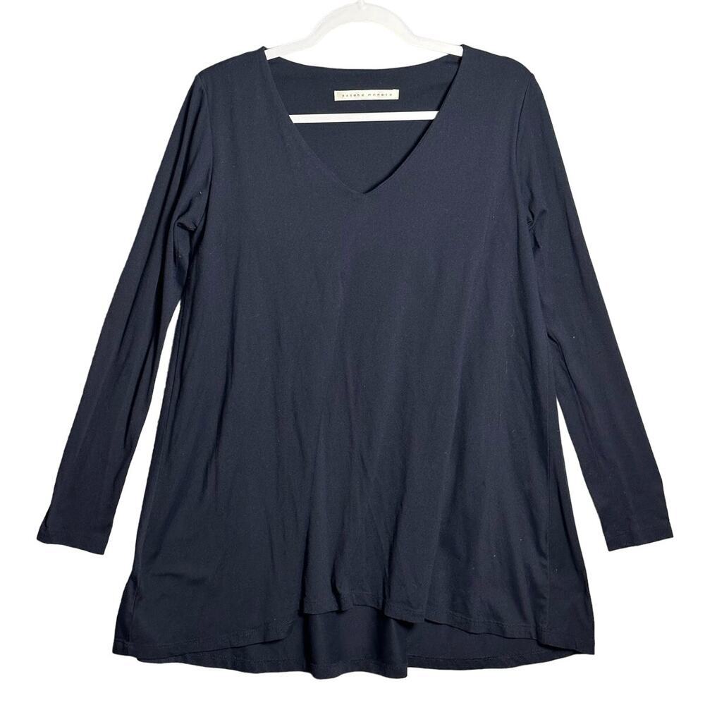Susana Monaco Size M Long Sleeve V-Neck T-Shirt Tunic Top/Mini Dress minimalist